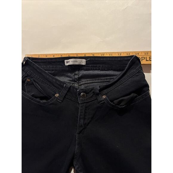 Levi’s 28x30 Black Denim Bold Curve Skinny Low Rise Bootcut Travel Jeans - Picture 4 of 16